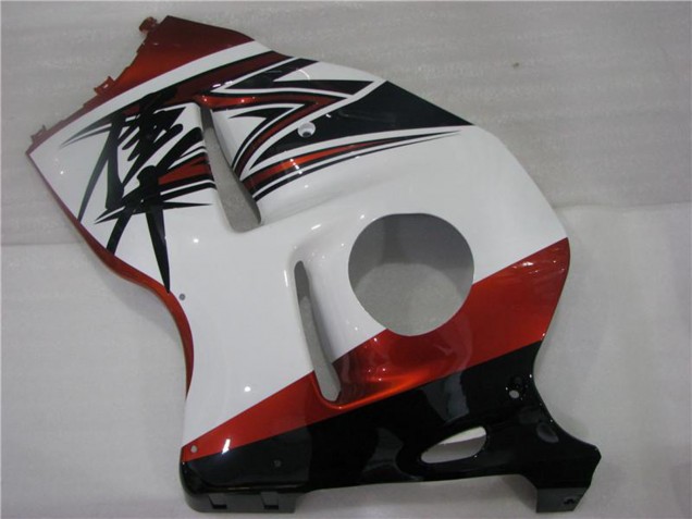 Carenagens Moto Suzuki GSXR 1300 Hayabusa 1996-2007 - Branco Laranja Preto