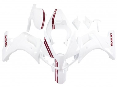 Carenagens Moto Suzuki SV650 2003-2013 - Branco Vermelho Escuro Linha