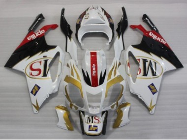 Carenagens Moto Aprilia RSV1000 2003-2006 - Branco Ouro Vermelho Preto