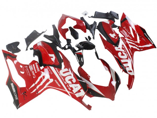 Carenagens Moto Ducati Panigale V2 2020-2024 - Vermelho Preto Brilhante Monstro Corse
