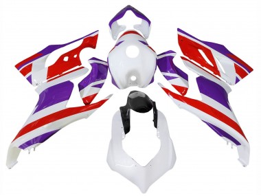 Carenagens Moto Ducati Panigale V2 2020-2024 - Branco Roxo Vermelho Preto Brilhante