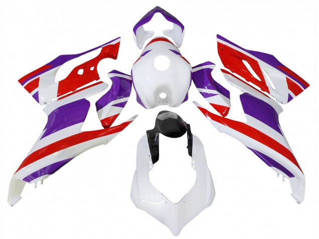 Carenagens Moto Ducati Panigale V2 2020-2024 - Branco Roxo Vermelho Preto Brilhante