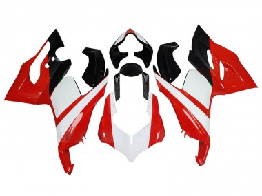 Carenagem Moto Ducati Panigale V2 2020-2024 - Branco Vermelho Preto Brilhante