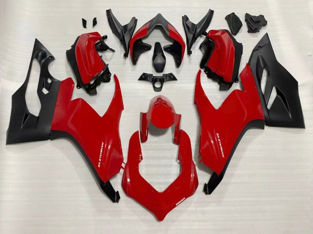 Carenagens Moto Ducati Panigale V2 2020-2024 - Vermelho Preto Fosco
