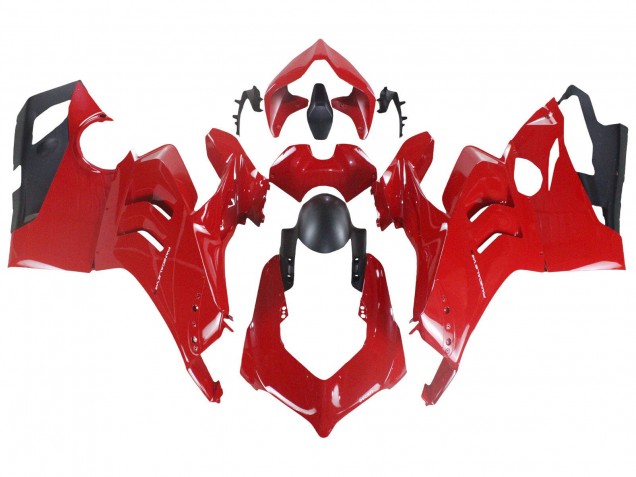 Carenagem Moto Ducati Panigale V4 V4S 2020-2021 - Vermelho Preto Fosco