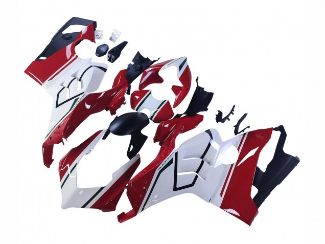 Carenagens Moto Ducati Panigale V4 V4S 2020-2021 - Branco Vermelho Verde Preto Fosco