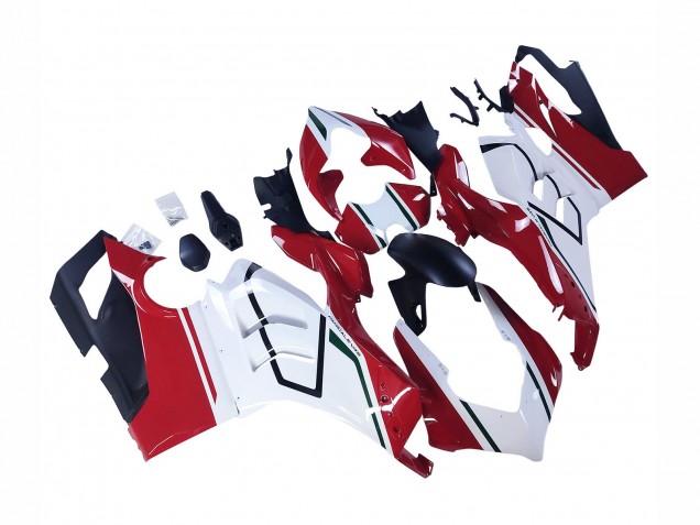 Carenagens Moto Ducati Panigale V4 V4S 2020-2021 - Branco Vermelho Verde Preto Fosco