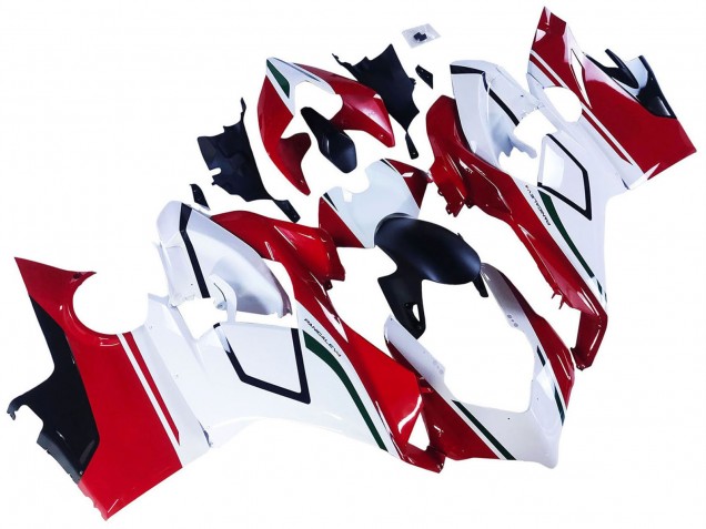Carenagens Moto Ducati Panigale V4 V4S 2018-2019 - Branco Vermelho Verde Preto Brilhante