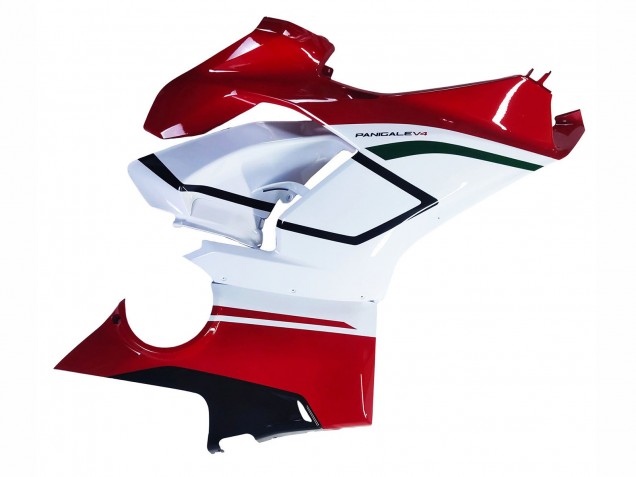 Carenagens Moto Ducati Panigale V4 V4S 2018-2019 - Branco Vermelho Verde Preto Brilhante