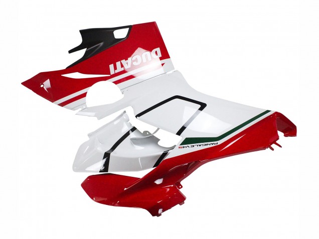 Carenagens Moto Ducati Panigale V4 V4S 2018-2019 - Branco Vermelho Preto Fosco