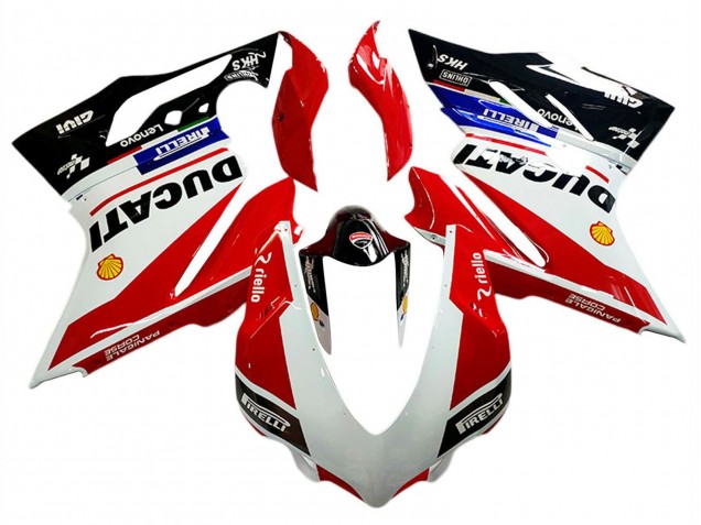 Carenagens Moto Ducati Panigale V4 V4S 2018-2019 - Branco Vermelho Preto Brilhante Lenovo