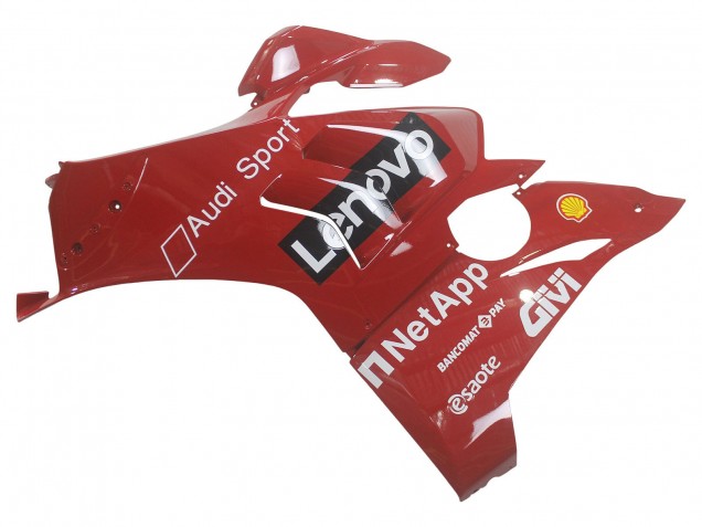 Carenagem Moto Ducati Panigale V4 V4S 2020-2021 - Vermelho Preto Brilhante Lenovo 117