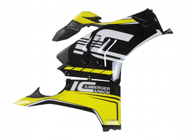 Carenagens Moto Ducati Panigale V4 V4S 2020-2021 - Amarelo Branco Preto Brilhante