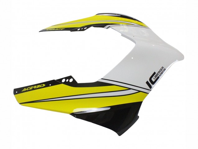 Carenagens Moto Ducati Panigale V4 V4S 2020-2021 - Amarelo Branco Preto Brilhante