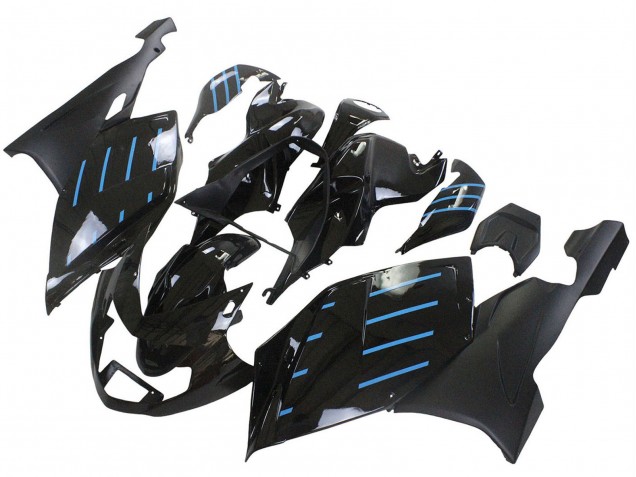Carenagens Moto BMW K1200S 2005-2010 - Preto Brilhante Preto Fosco Azul Linha