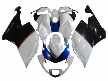 Carenagens Moto BMW K1200S 2005-2010 - Branco Azul Preto Brilhante