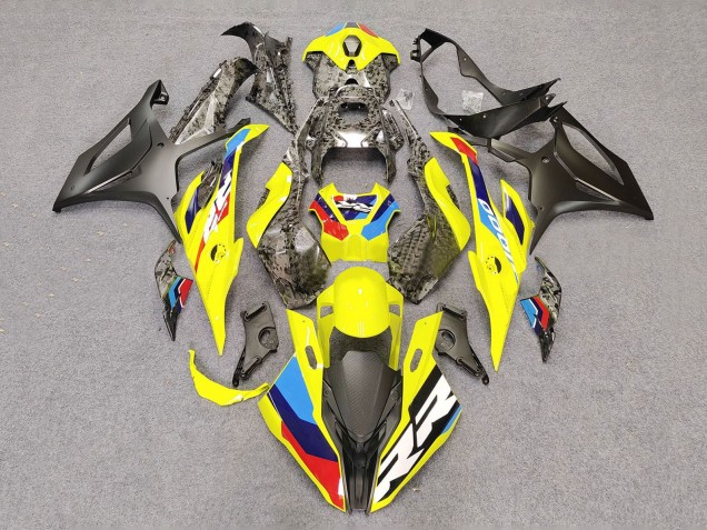 Carenagens Moto BMW S1000RR 2023-2024 - Amarelo Fibra de Carbono