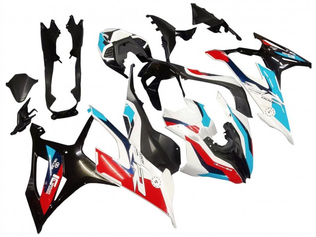 Carenagem Moto BMW S1000RR 2019-2022 - Preto Branco Azul Vermelho