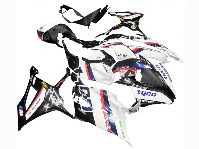 Carenagens Moto BMW S1000RR 2019-2022 - Branco Preto Rosa Oxford