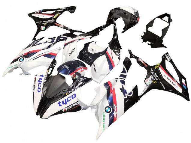 Carenagens Moto BMW S1000RR 2019-2022 - Branco Preto Rosa Oxford