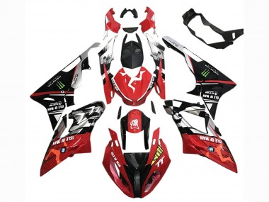 Carenagens Moto BMW S1000RR 2017-2018 - Branco Vermelho Preto Fosco Verde Monstro