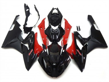 Kit Carenagens Moto BMW S1000RR 2017-2018 - Vermelho Preto Brilhante Preto Fosco