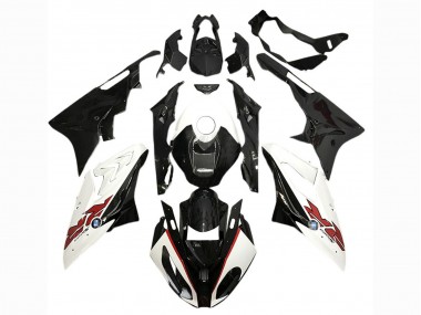 Carenagens Moto BMW S1000RR 2017-2018 - Branco Preto Brilhante