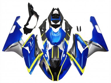 Carenagens Moto BMW S1000RR 2017-2018 - Prata Azul Amarelo