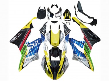 Carenagens Moto BMW S1000RR 2017-2018 - Amarelo Azul Vermelho Verde Preto VR