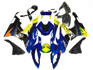 Carenagem Moto BMW S1000RR 2015-2016 - Amarelo Azul Preto Tubarão