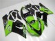 Carenagens Moto Kawasaki ZX6R 2005-2006 - Verde Preto Brilhante Elf