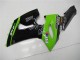 Carenagens Moto Kawasaki ZX6R 2005-2006 - Verde Preto Brilhante Elf