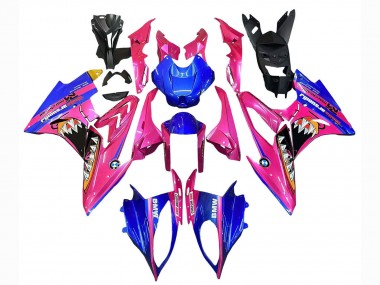 Carenagens Moto BMW S1000RR 2015-2016 - Rosa Azul Tubarão