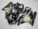 Carenagens Moto Kawasaki ZX6R 2005-2006 - Preto Brilhante Branco Ouro Lucky Strike