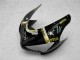 Carenagens Moto Kawasaki ZX6R 2005-2006 - Preto Brilhante Branco Ouro Lucky Strike