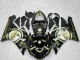 Carenagens Moto Kawasaki ZX6R 2005-2006 - Preto Brilhante Branco Ouro Lucky Strike