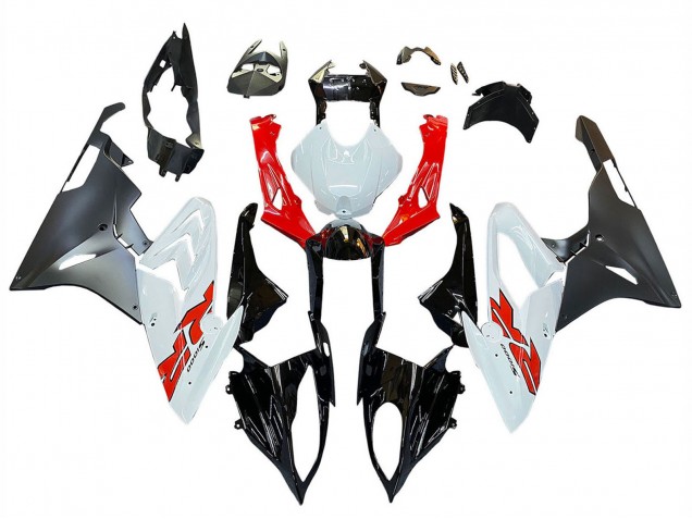 Carenagens Moto BMW S1000RR 2015-2016 - Vermelho Branco Preto Brilhante Preto Fosco