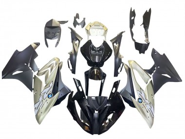 Carenagem Moto BMW S1000RR 2015-2016 - Prata Preto Brilhante Preto Fosco