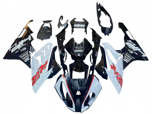 Carenagens Moto BMW S1000RR 2015-2016 - Branco Preto Brilhante