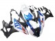 Carenagens Moto BMW S1000RR 2009-2014 - Branco Azul Preto Fosco