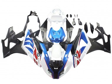 Carenagens Moto BMW S1000RR 2009-2014 - Branco Azul Preto Fosco