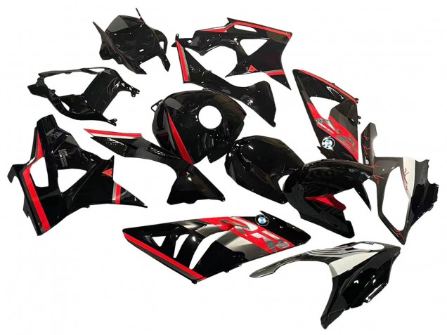 Carenagem Moto BMW S1000RR 2009-2014 - Vermelho Preto Brilhante