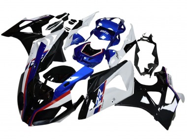Carenagem Moto BMW S1000RR 2009-2014 - Branco Vermelho Azul Preto