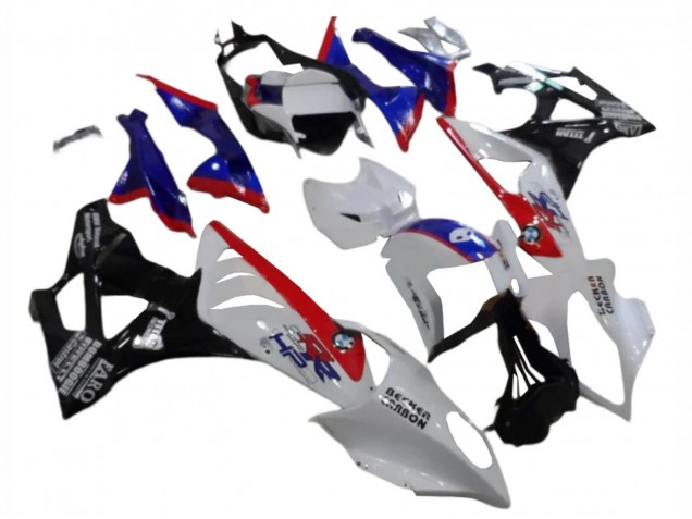 Carenagens ABS BMW S1000RR 2009-2014 - Branco Vermelho Azul Preto Brilhante