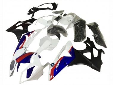 Carenagens Moto BMW S1000RR 2009-2014 - Branco Vermelho Azul Preto