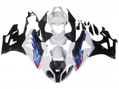 Carenagens Moto BMW S1000RR 2009-2014 - Branco Vermelho Azul Preto Brilhante HP Becker Carbon
