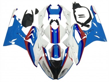 Carenagens Moto BMW S1000RR 2009-2014 - Branco Vermelho Azul