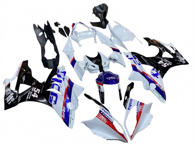 Carenagens Moto BMW S1000RR 2009-2014 - Branco Vermelho Azul Preto Tyco