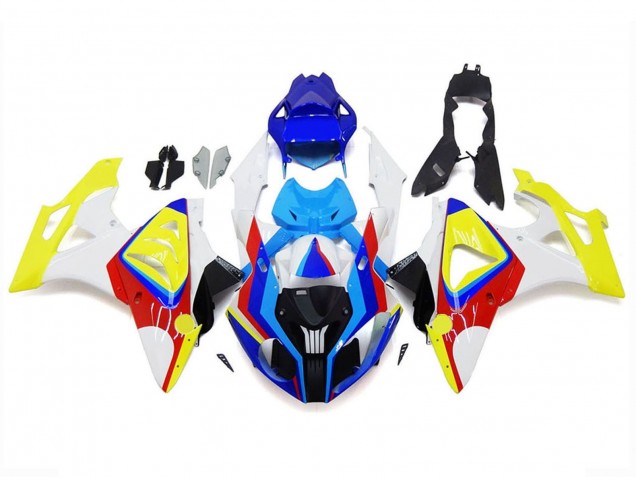 Carenagens Moto BMW S1000RR 2009-2014 - Branco Vermelho Azul Amarelo