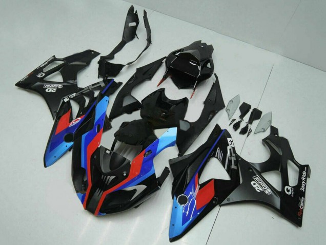 Carenagens Moto BMW S1000RR 2009-2014 - Azul Vermelho Preto Fosco Castrol
